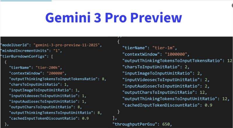 Google Gemini 3 Pro预览版现身Vertex AI:支持百万级上下文窗口-Mo 动态
