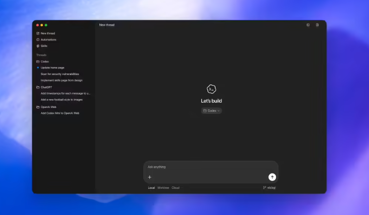 ​OpenAI 推出 macOS 版 Codex 应用：整合智能体化开发逻辑，剑指 Claude Code 用户-Mo 动态