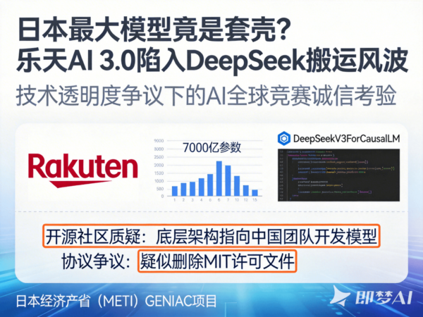 “日本最大”模型竟是套壳？乐天 AI 3.0 陷入 DeepSeek 搬运风波